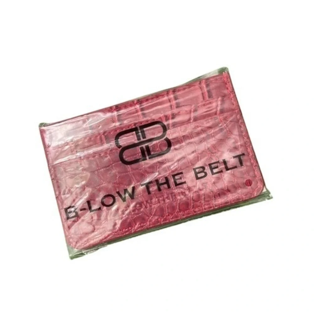 B-Low‎ The Belt Red Croc Embossed Card Holder Wallet with Zipper